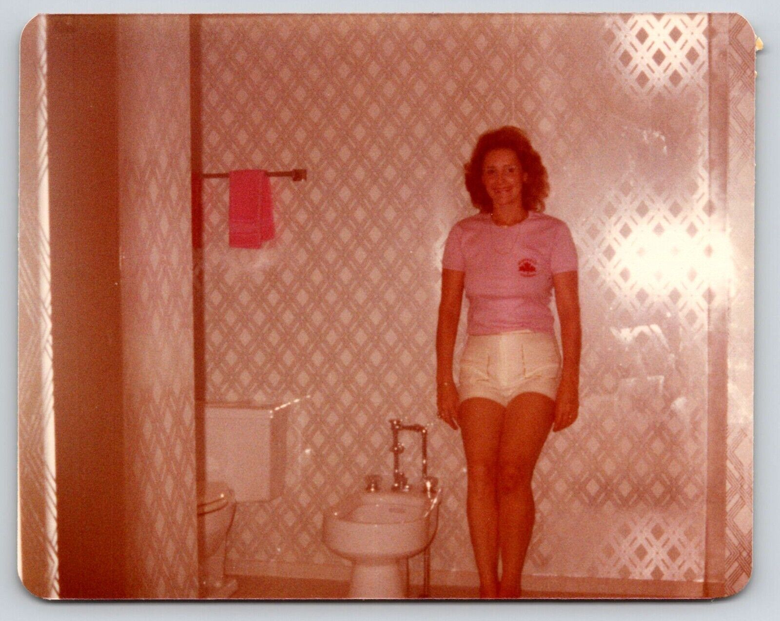 Photograph 79's Pretty Woman Bidet Bathroom Found Family Photo Picture