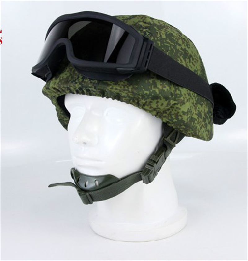 IN US Replica Russian Army 6b26 Tactical Steel Helmet + Helmet Cover + Goggle 
