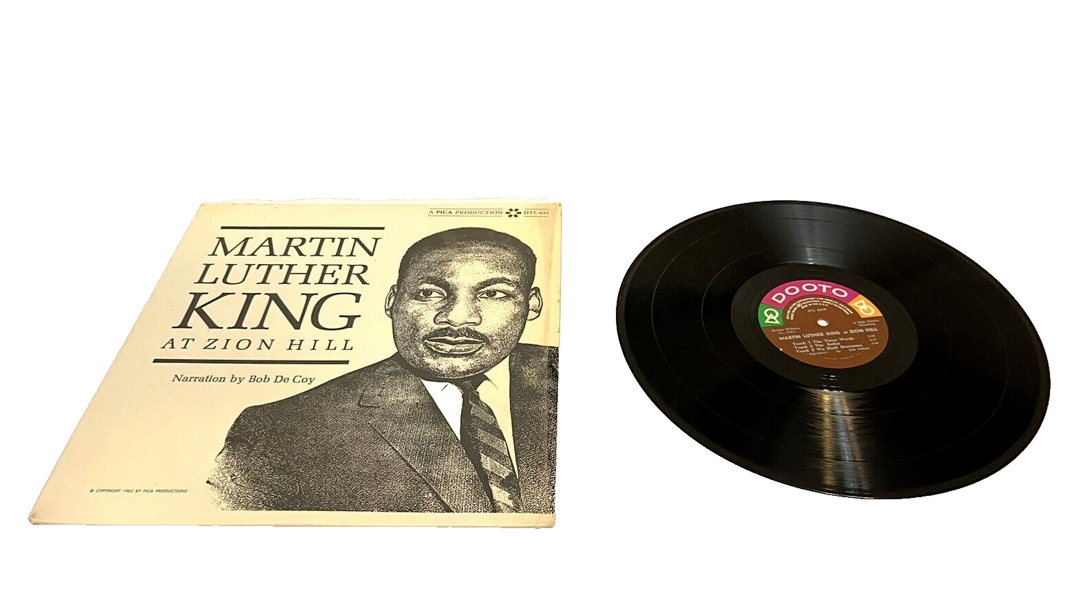 MARTIN LUTHER KING, JR. AT ZION HILL - 1962 speech LP - DTL 831 Dooto Records