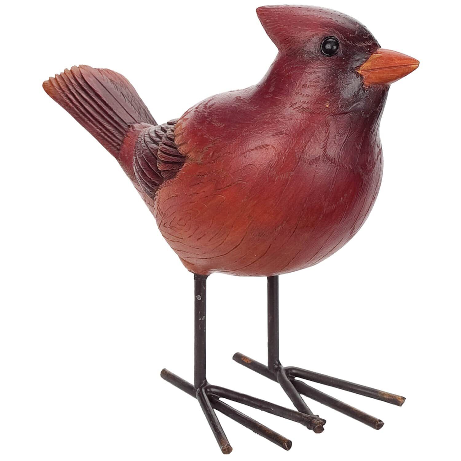 Red Cardinal Bird 4 Inch Decorative Resin Stone Figurine