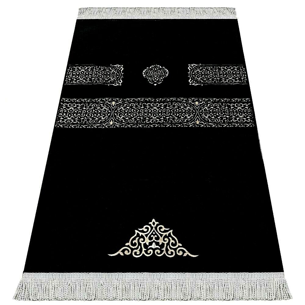 Kaaba Cover Lux Turkish Islamic Prayer Rug, Musallah, Sejadah, Mat, Janamaz SOFT