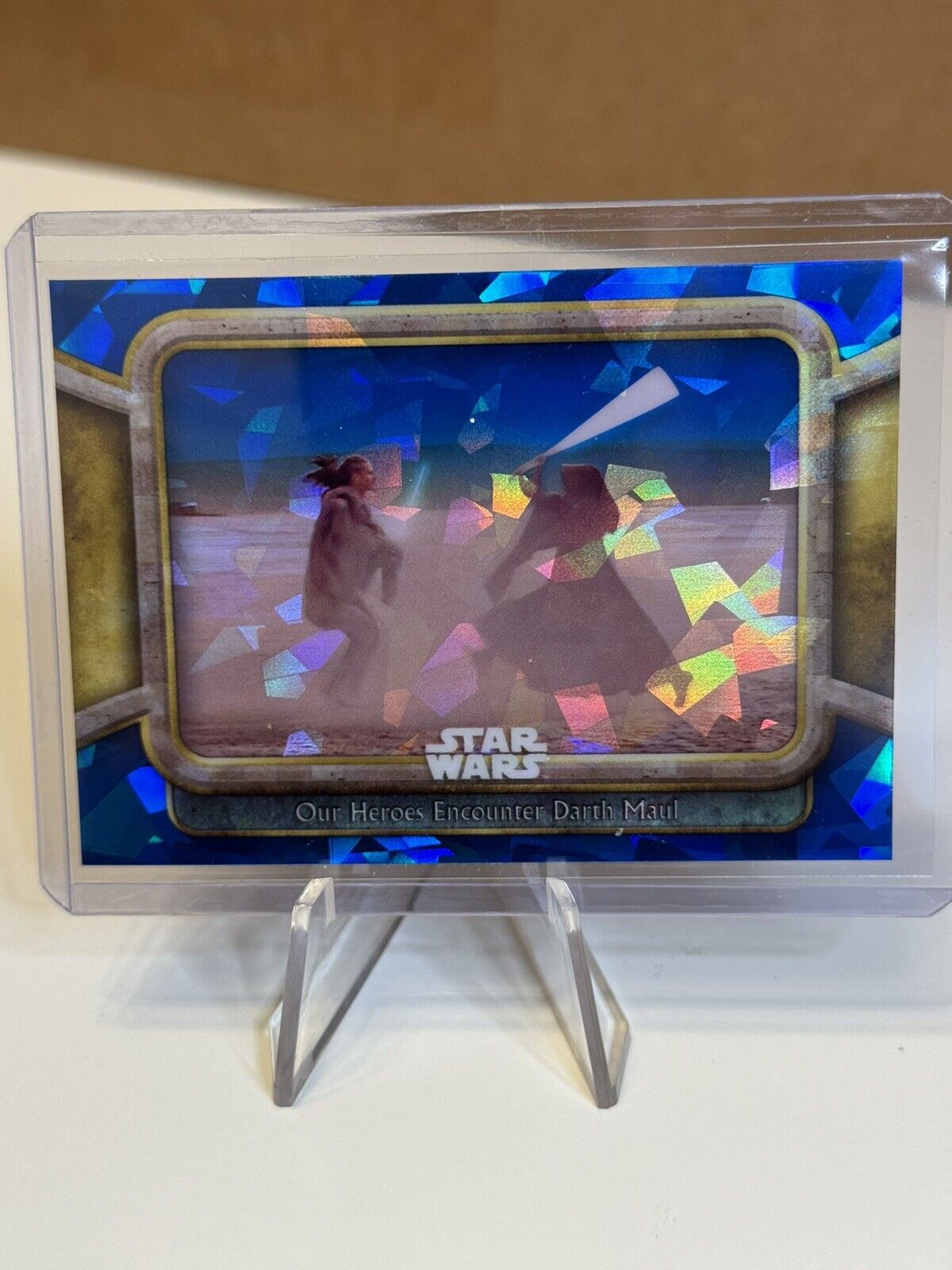 2024 Topps Chrome Star Wars Sapphire #54 “Our Heroes Encounter Darth Maul”
