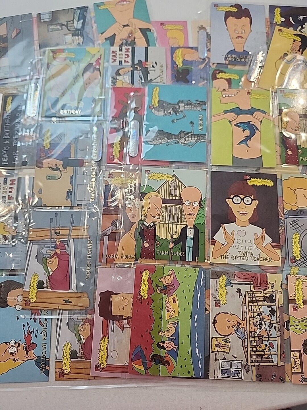 BEAVIS AND BUTTHEAD 1994 MTV NETWORKS 85 CARDS & 10 CARD INSERT SET EXCELLENT 