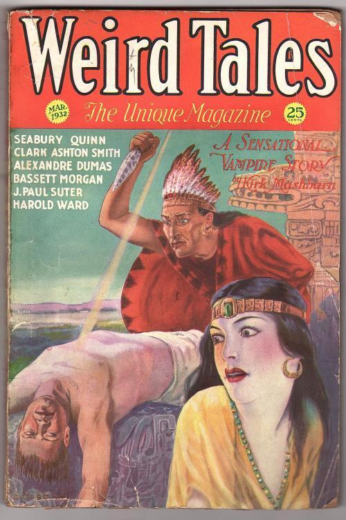 Weird Tales Mar 1932 C. C. Senf Cvr; Vampire story; Derleth - Pulp