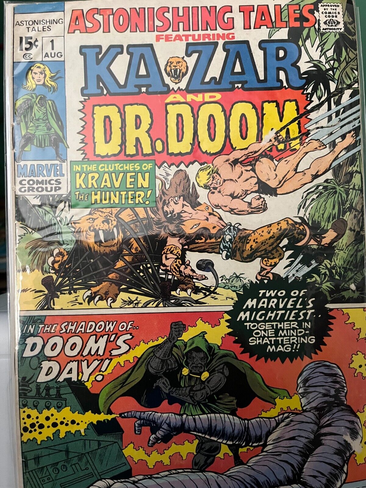 Astonishing Tales Featuring Kazar Dr. Doom 1 VF- Stan Lee Jack Kirby Comb. Ship.
