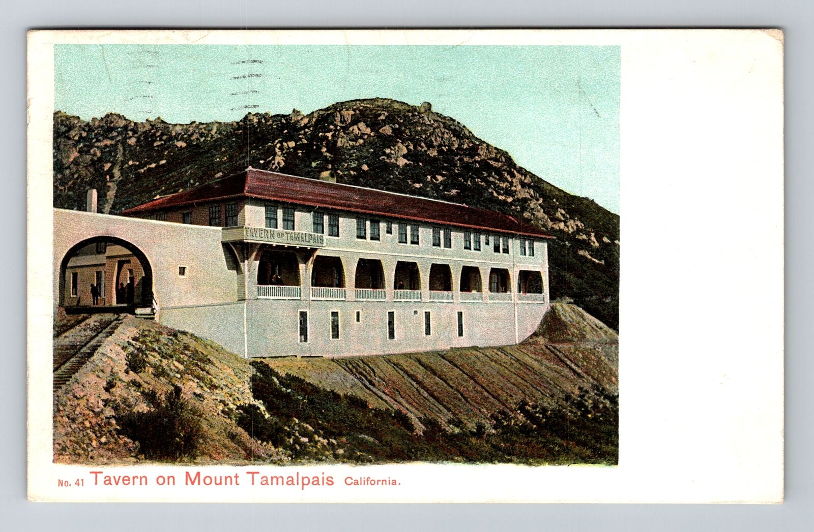 Mt Tamalpais CA-California, Tavern on Summit, c1909 Antique Vintage Postcard