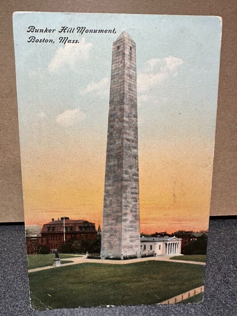 Bunker Hill Monument, Boston Massachusetts, 1906 USA Collectible Posted Postcard