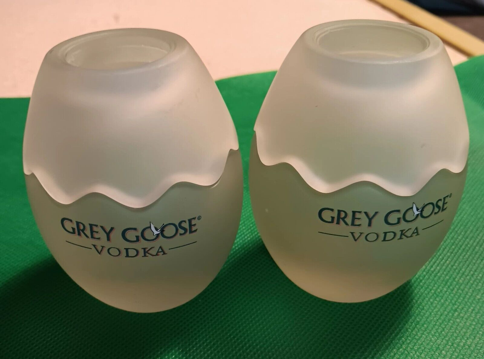 Set Of 2 Grey Goose Vodka Egg Tea-Light Candle Holder