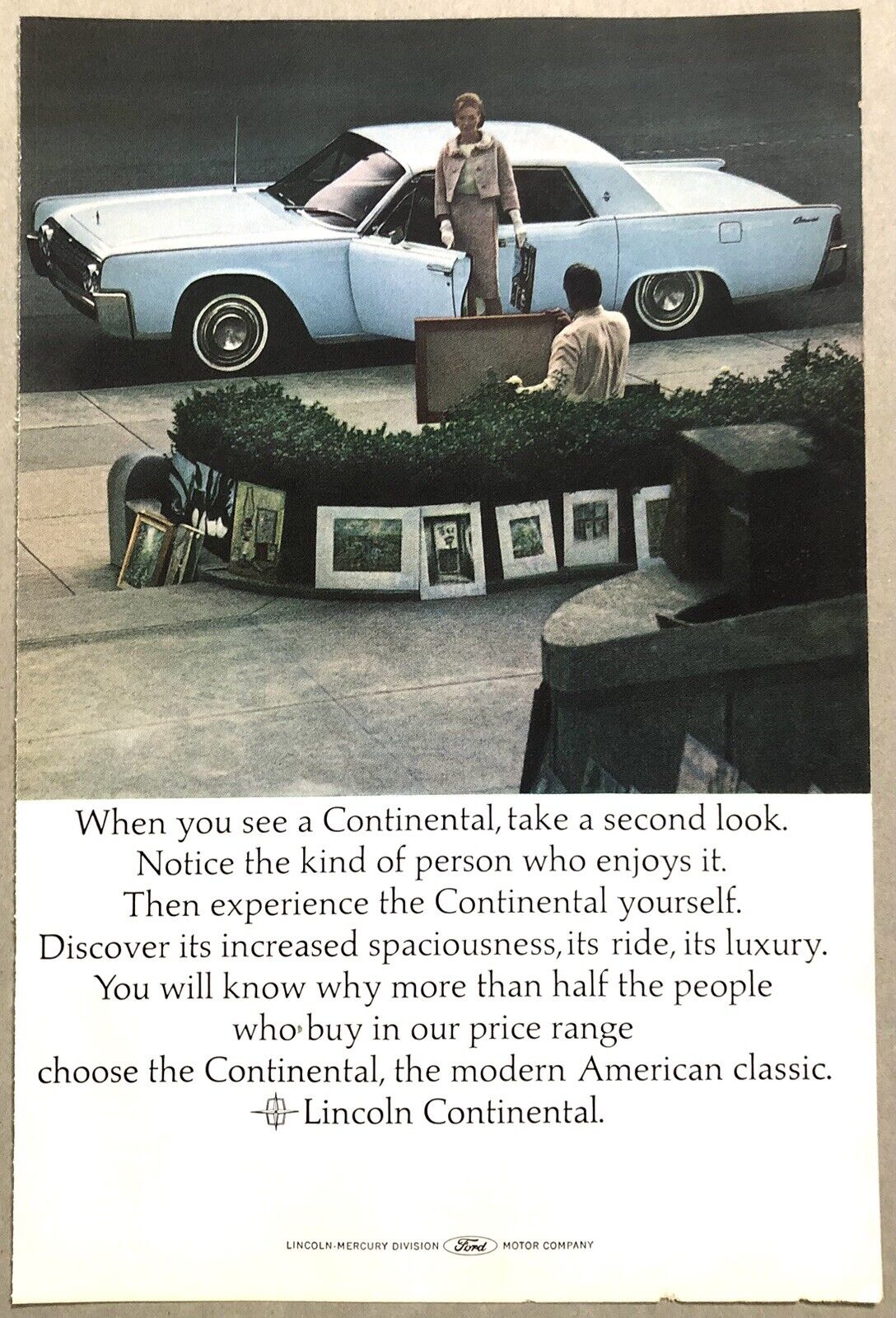 Vintage 1964 Original Print Advertisement Full Page - Lincoln Continental