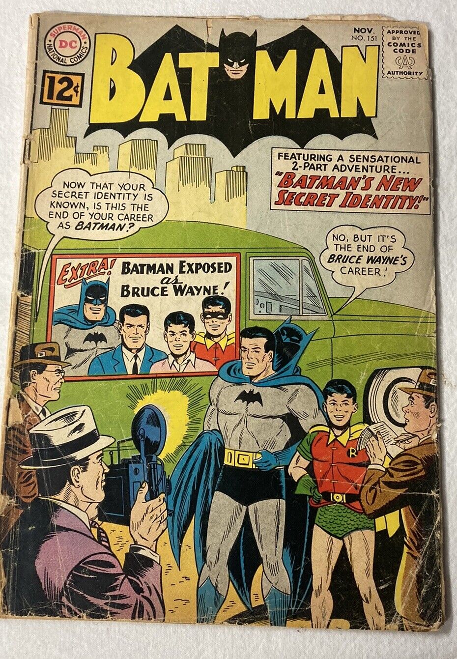 Batman #151 (DC Comics 1962)  Silver Age Low Grade 1.8