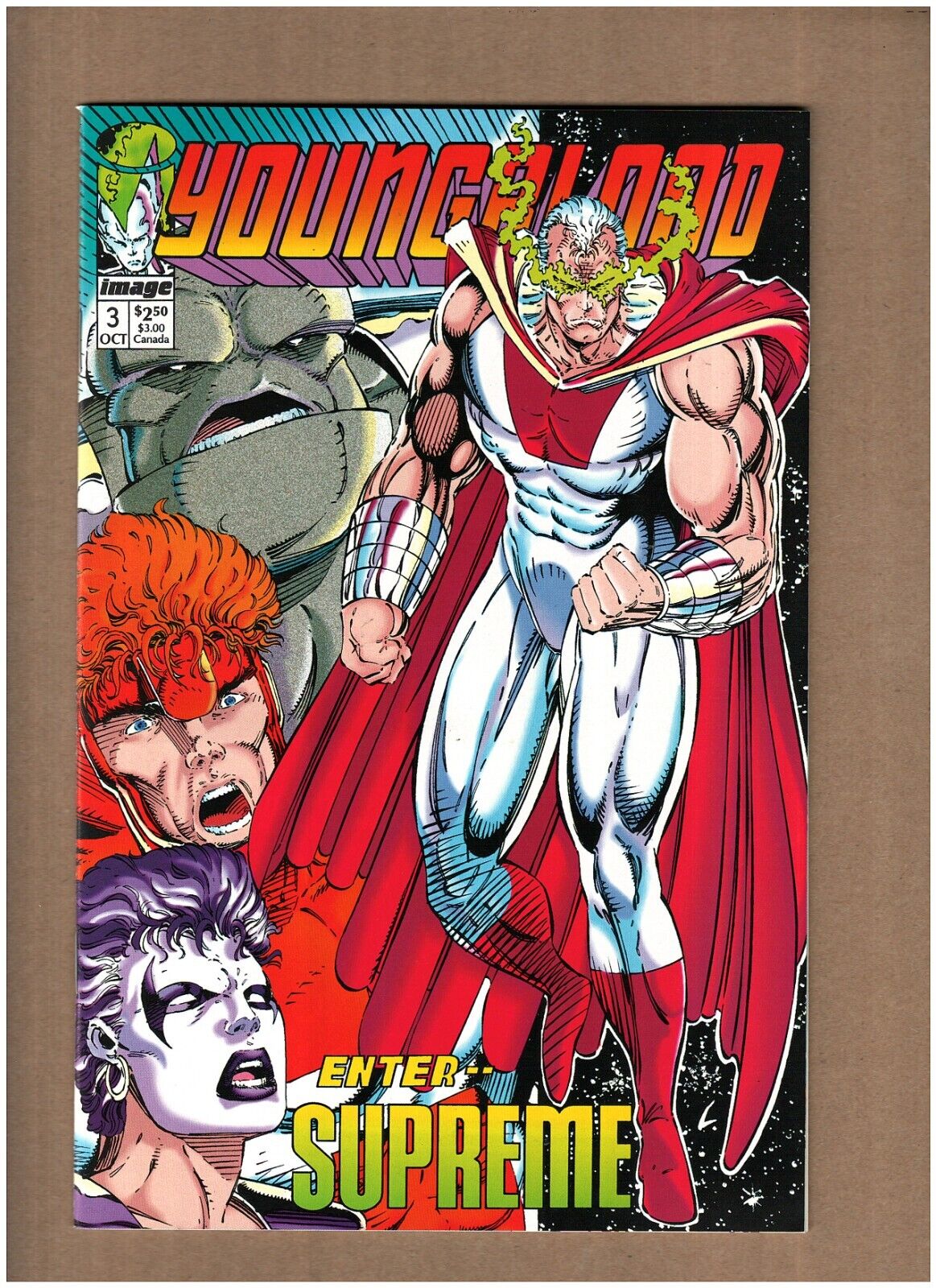Youngblood #3 Image Comics 1992 Supreme app. w/ Trading Cards NM- 9.2