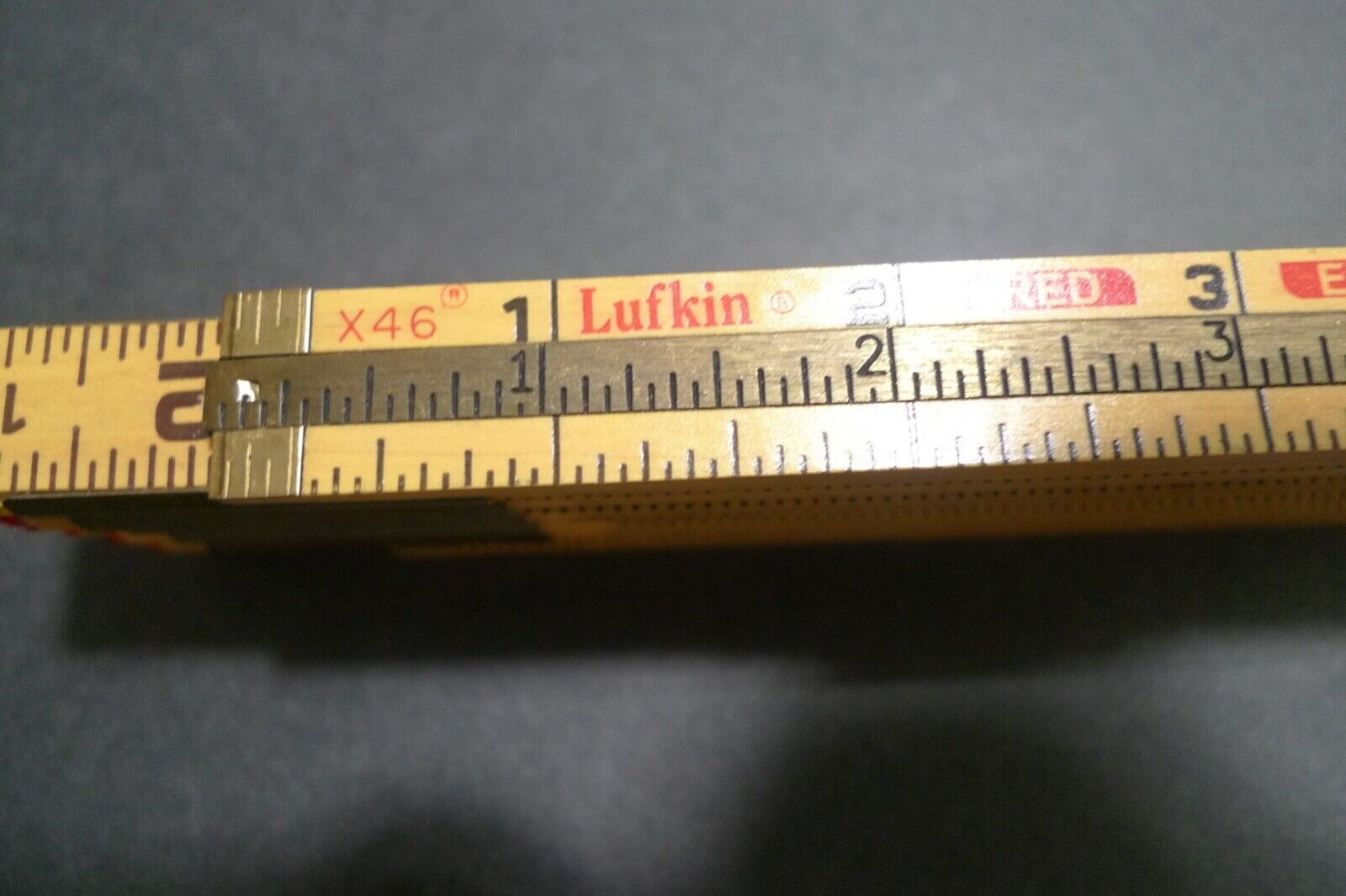 Vintage Lufkin Red End Folding Extension Rule No. X46 - New Old Stock-Made In US