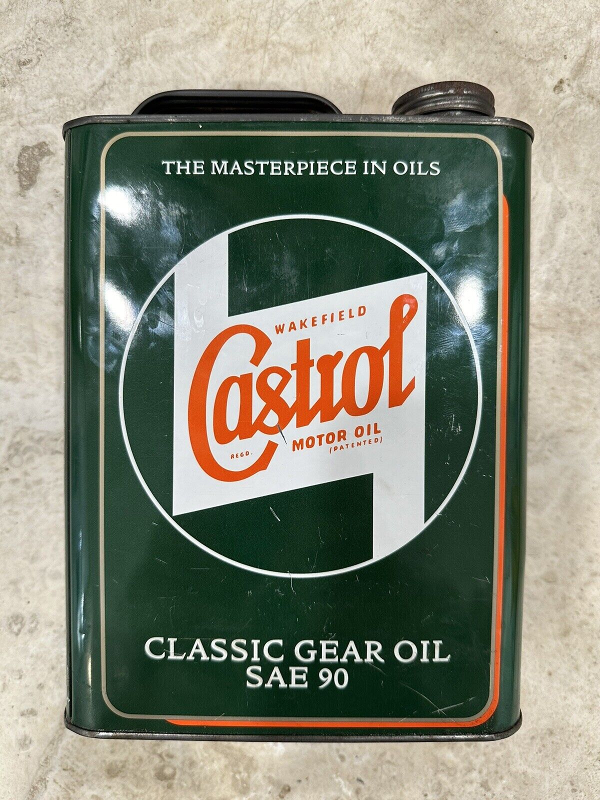 Vintage 1940’s Castrol Motor Oil Can NOS FULL RARE Original USA Masterpiece In
