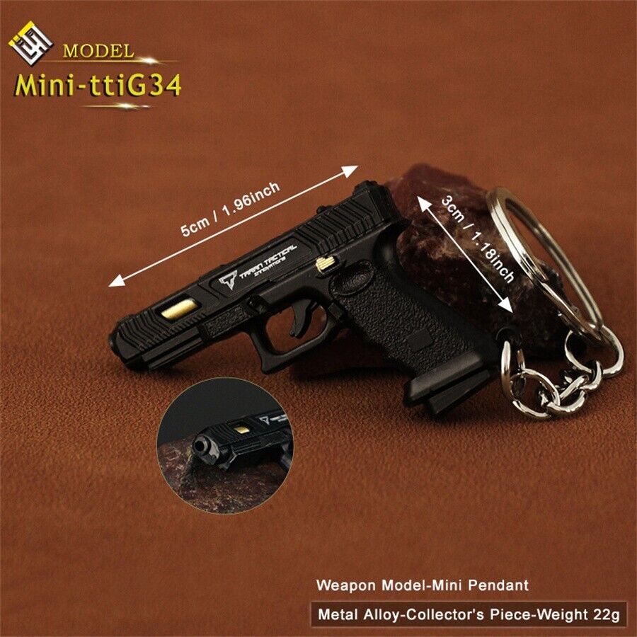 Mini-ttiG34 Metal Keychain Gun Model Keychain Metal Alloy Pistol Keychain