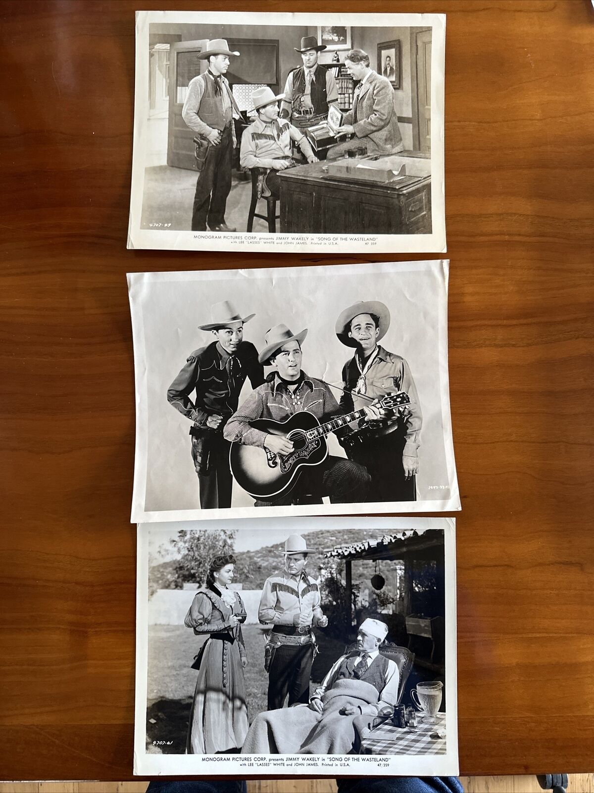 Jimmy Wakely Set Of 3 Vintage Photos Western Cowboy Music Hollywood Country