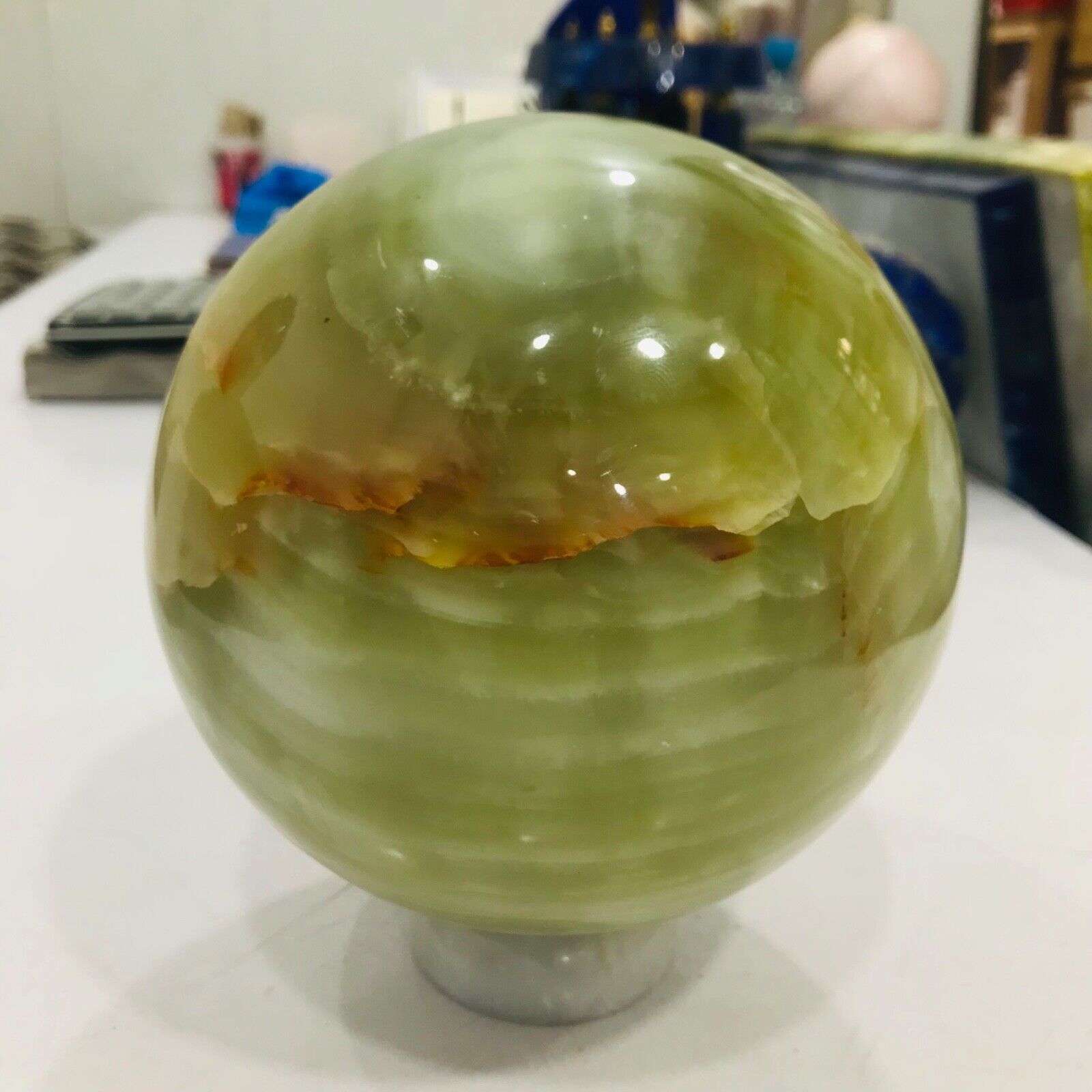 Green Onyx Calcite Sphere 3500gram