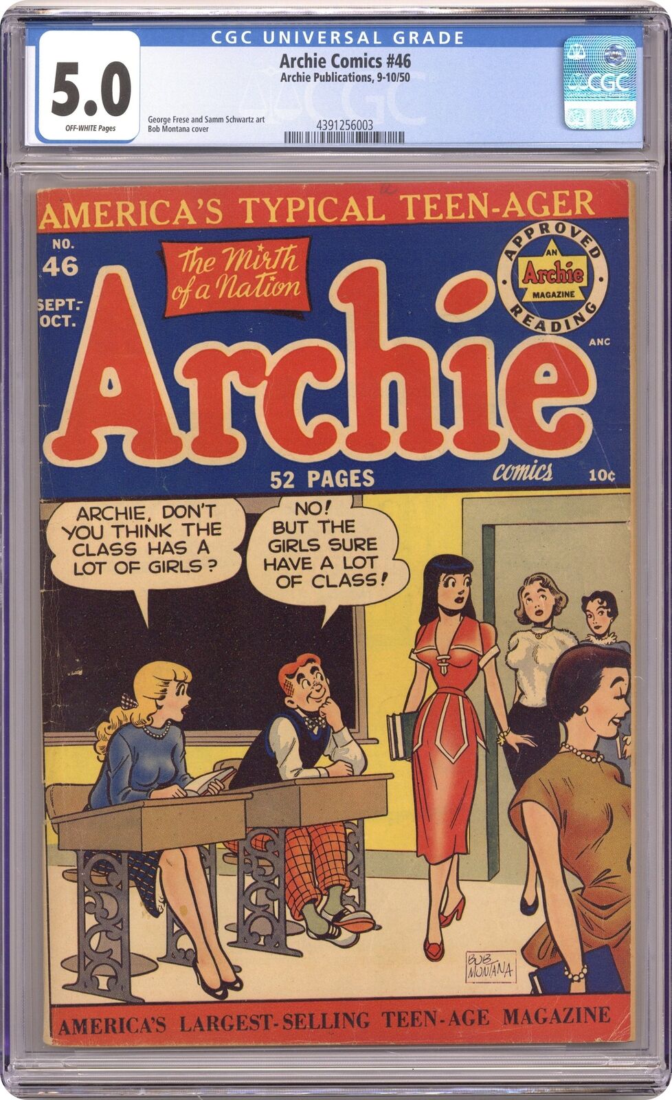 Archie #46 CGC 5.0 1950 Archie Comics 4391256003