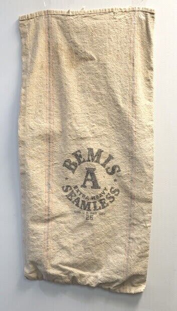 Bemis A Extra Heavy Seamless Vintage Cotton Feed Or Seed Sack