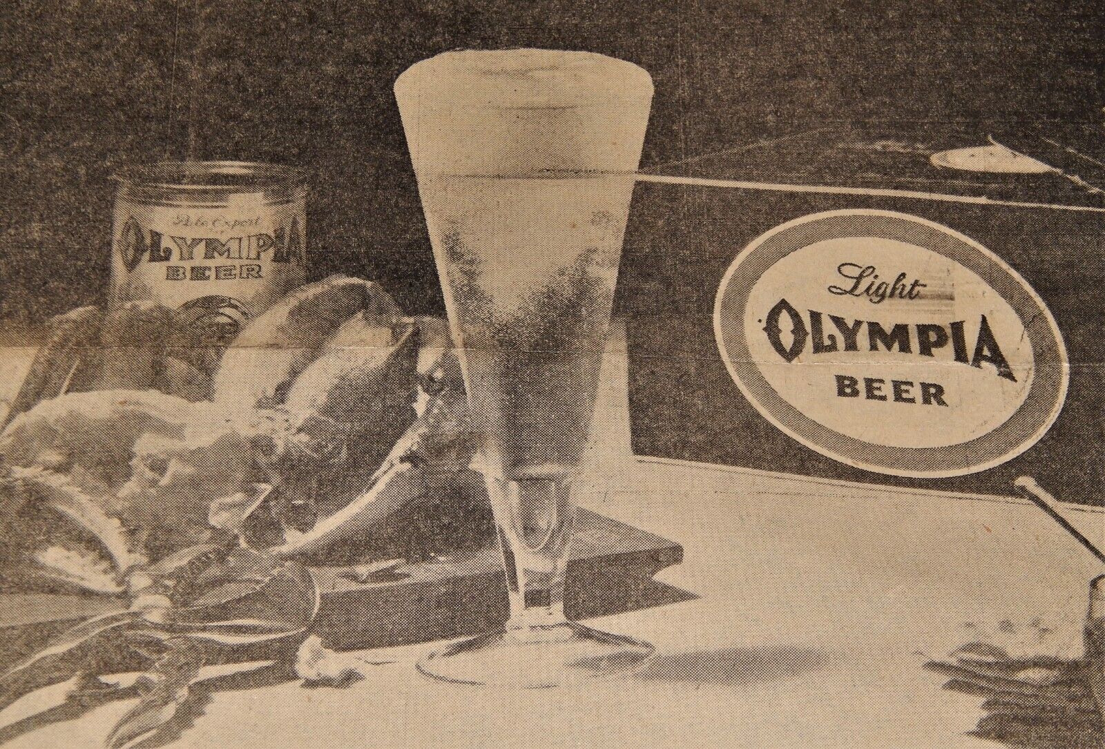 Vintage Advertisement,WA,1958,OLYMPIA BEER, Refreshingly Different-Its The Water