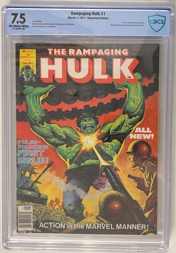 Rampaging Hulk (Magazine) #1 CBCS 7.5 (Extra Large Case) RARE & Classic