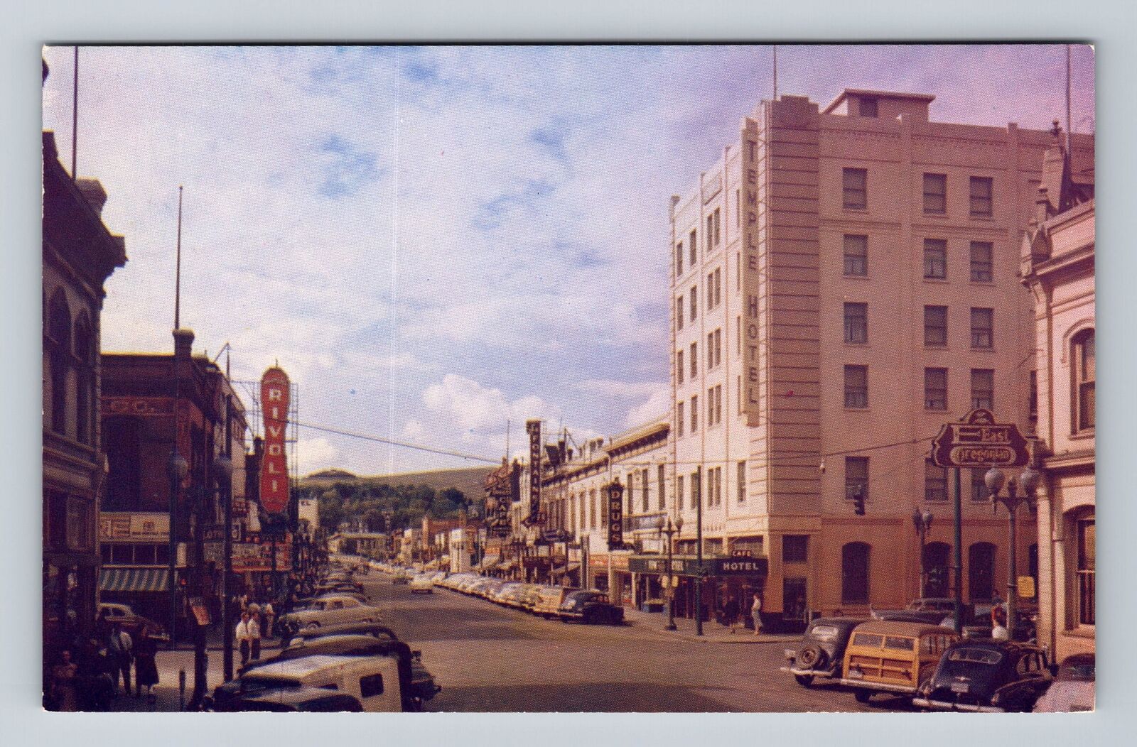 Pendleton OR-Oregon, Town Area, Advertisement, Antique, Vintage Postcard