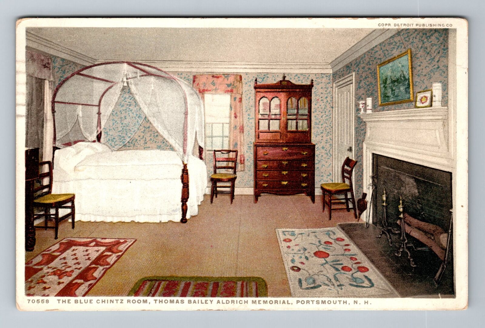 Portsmouth NH-New Hampshire, Thomas Bailey Aldrich Vintage c1922 Postcard