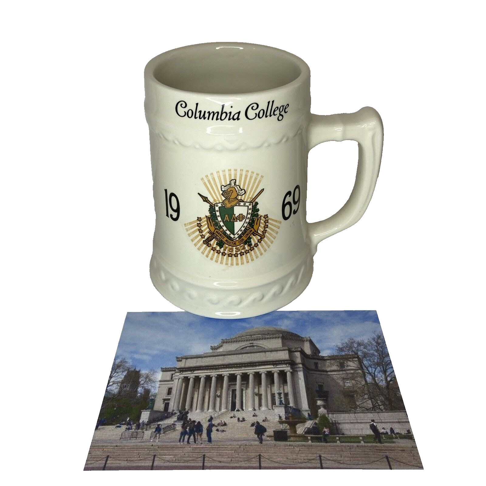 1969 Columbia College Liberal Arts University 20Oz Stein Mug Cup-Alpha Delta Phi