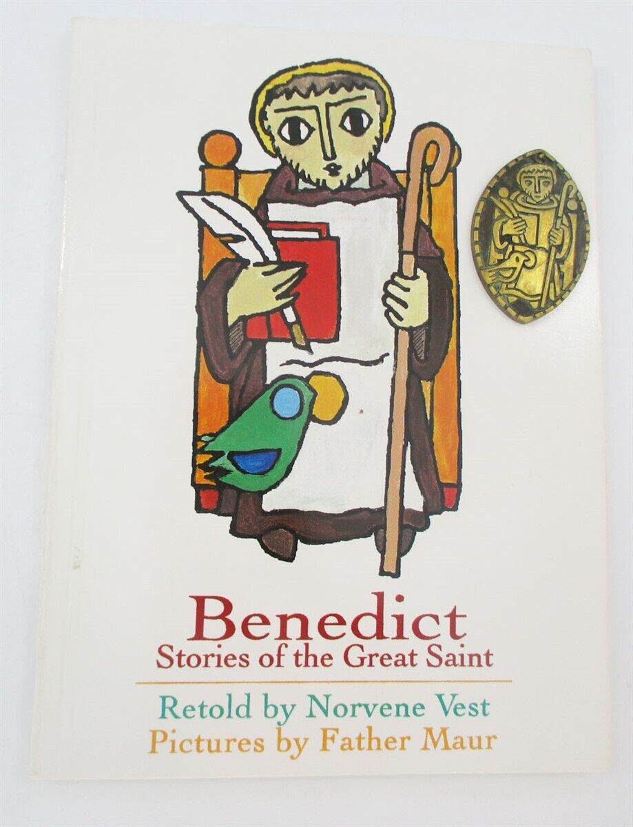 St Benedict Book & Medal Father Maur Illustrated St Andrew\'s Abbey Norvene Vest 