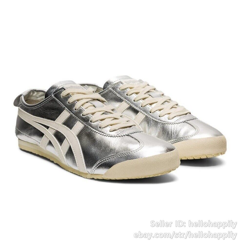 HOT 2023 New Onitsuka Tiger MEXICO 66 Silver Unisex Shoes Excellent Traction
