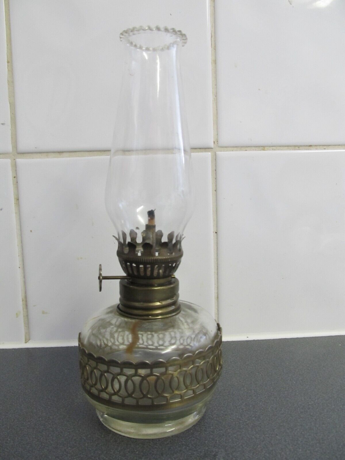 Vintage 8-inch Oil Lamp Lamplight Farms Lovely Condition
