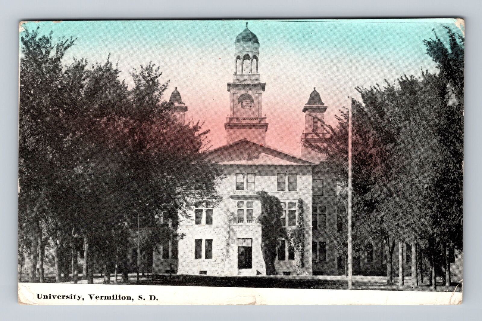 Vermilion SD-South Dakota, University Buildings, Antique Vintage c1910 Postcard
