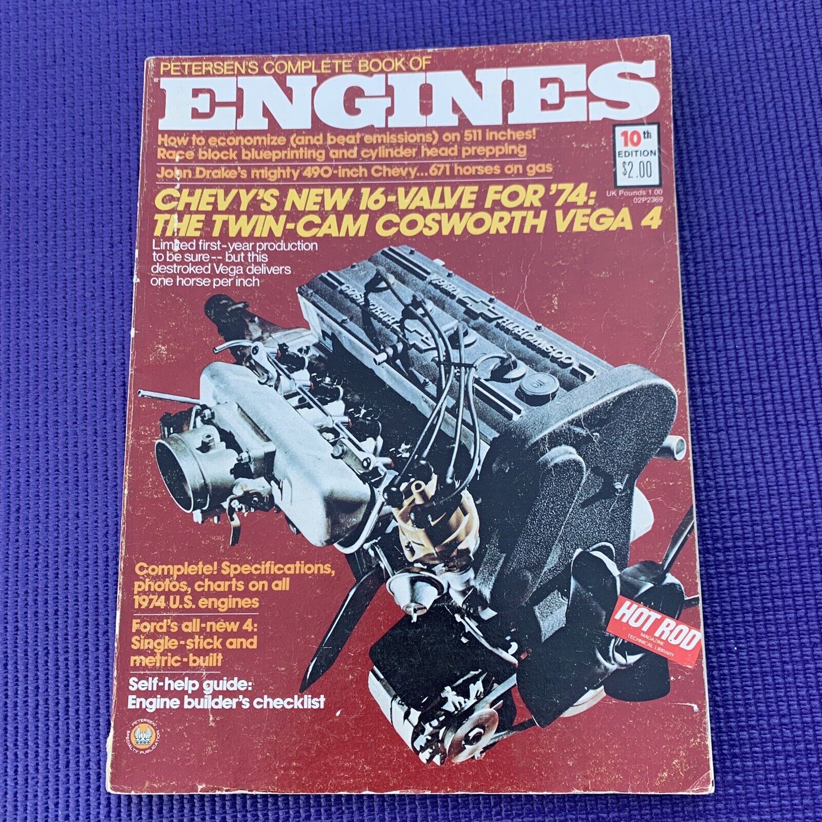 PETERSON Complete book of engines 10th edition 192 page book 1974 Cosworth