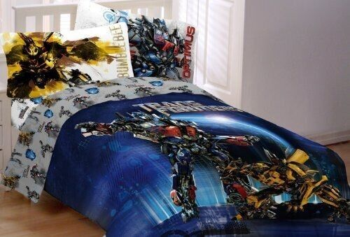 Transformers Twin Bedroom Blanket, Pillowcase, Curtains, Sheets, And Rug