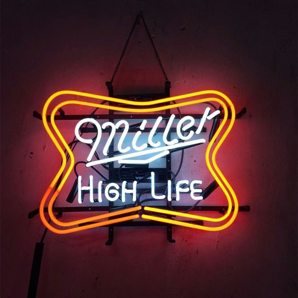 Miller HIGH LIFE Neon Sign Light Beer Bar Pub Wall Hanging Decoration Art17\