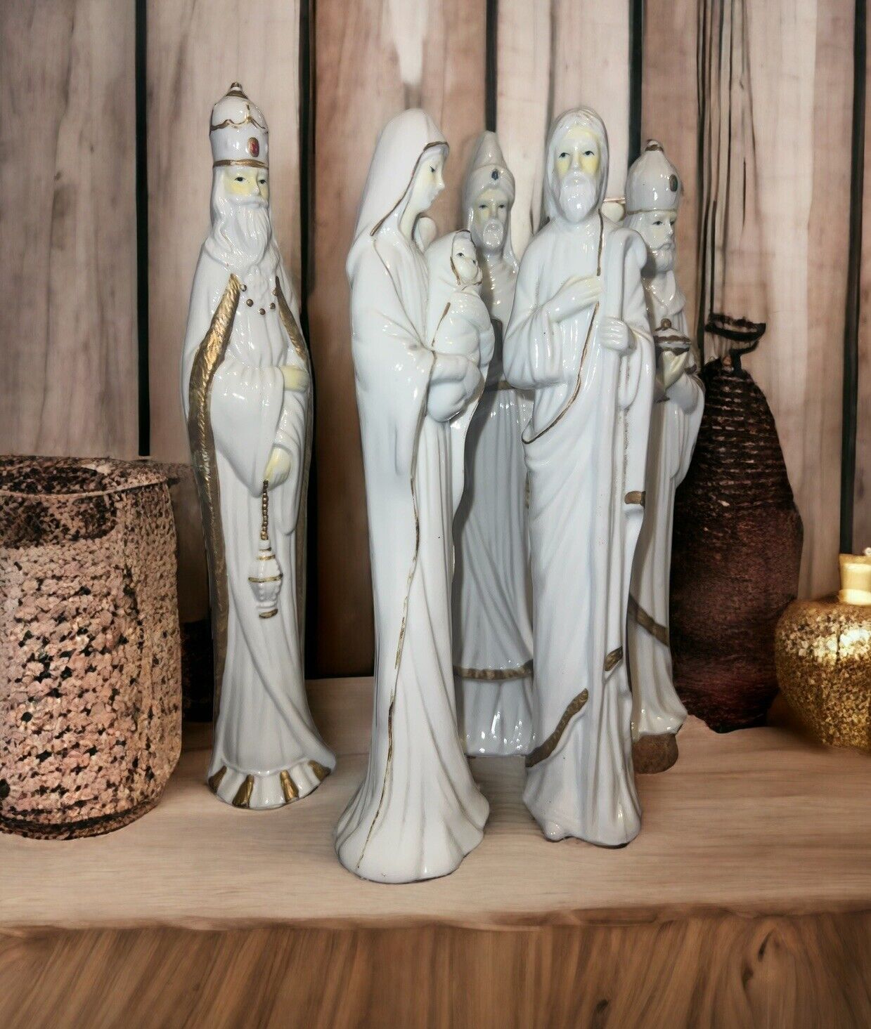 Nativity Figurines Mary Jesus Joseph Three Wise Men 10\