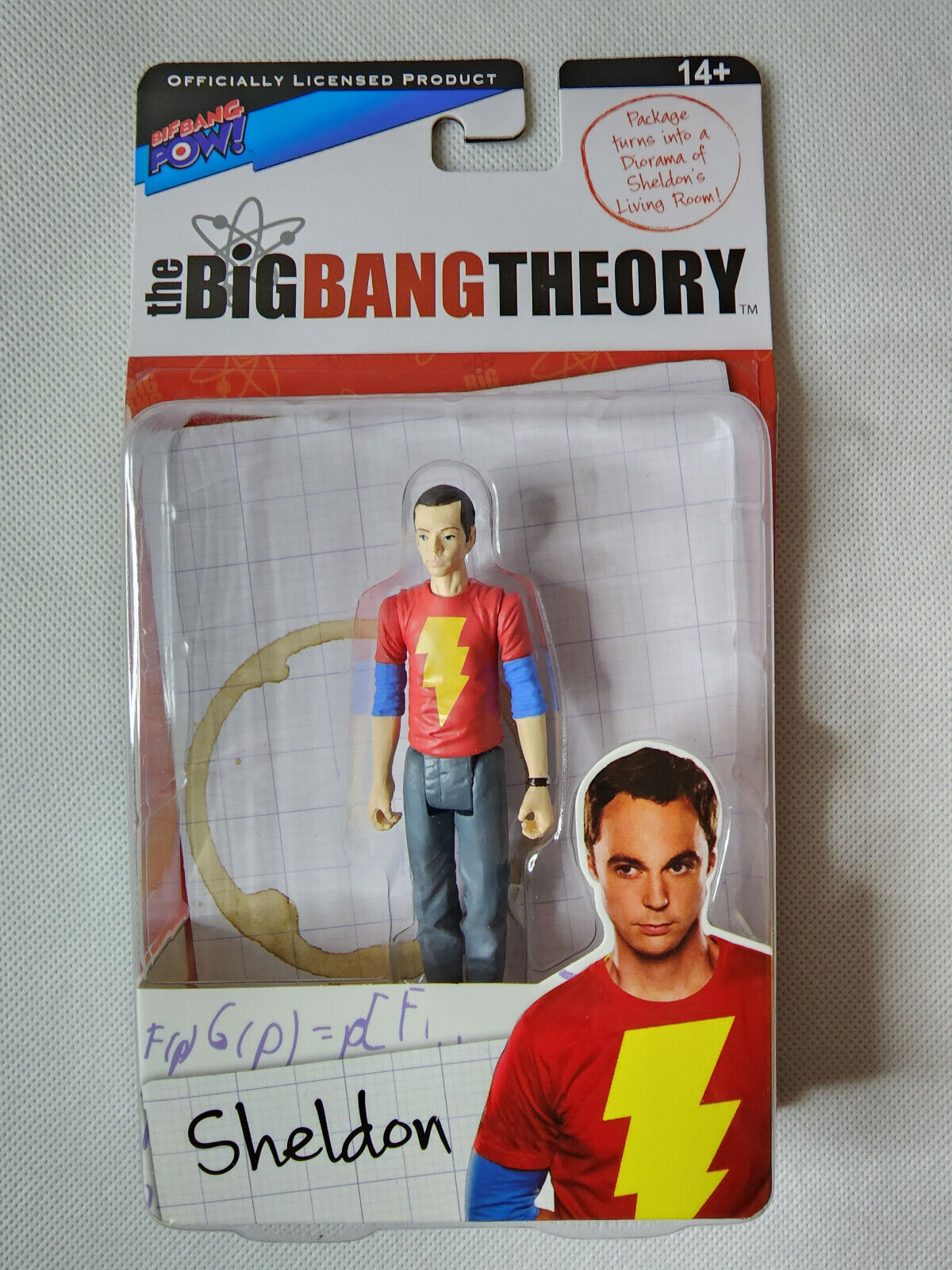 The Big Bang Theory Action Figure Shazam Shirt Sheldon Cooper 3-3/4\