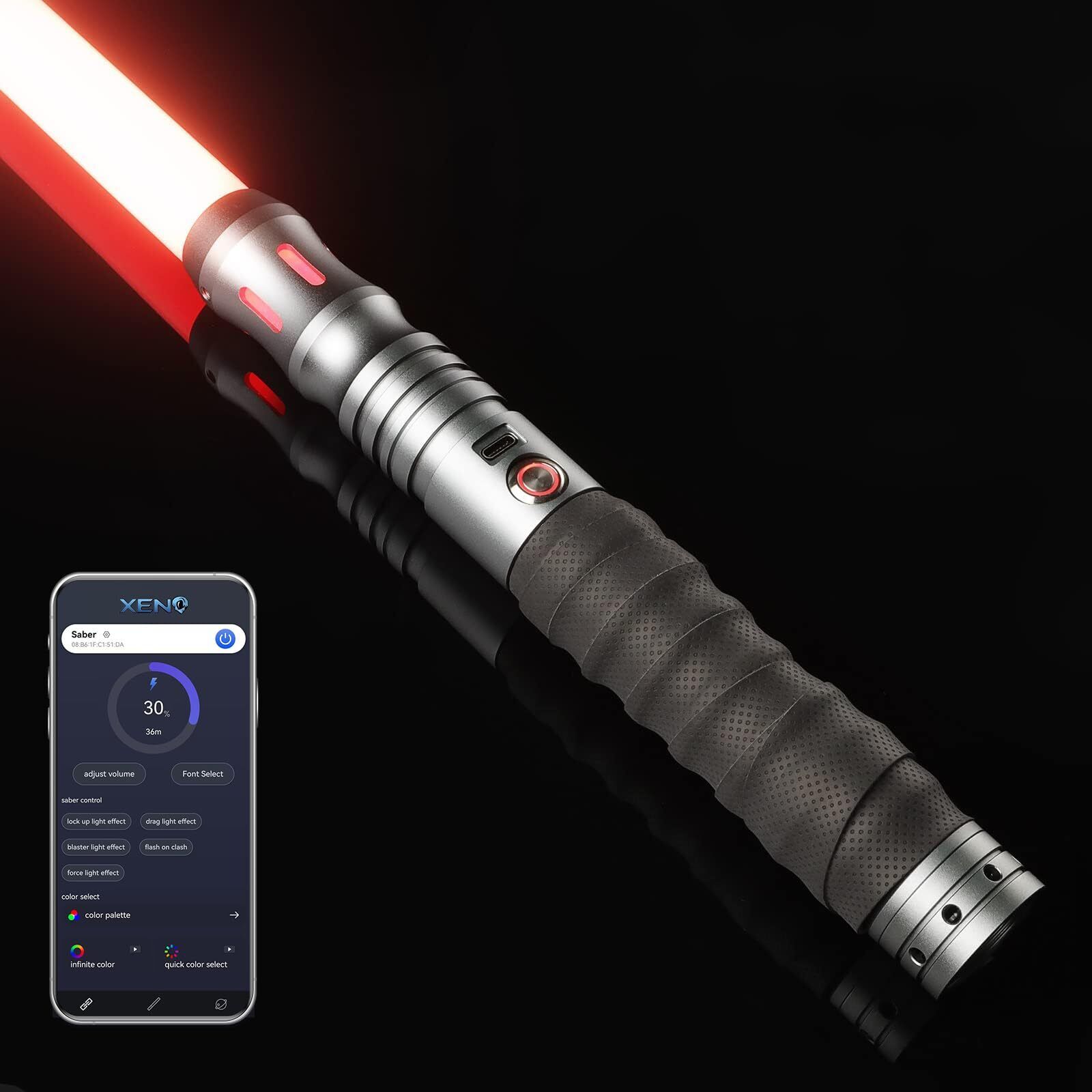 Smooth Swing Dueling Lightsabers with APP - Infinite RGB 16 Colors Changeable...