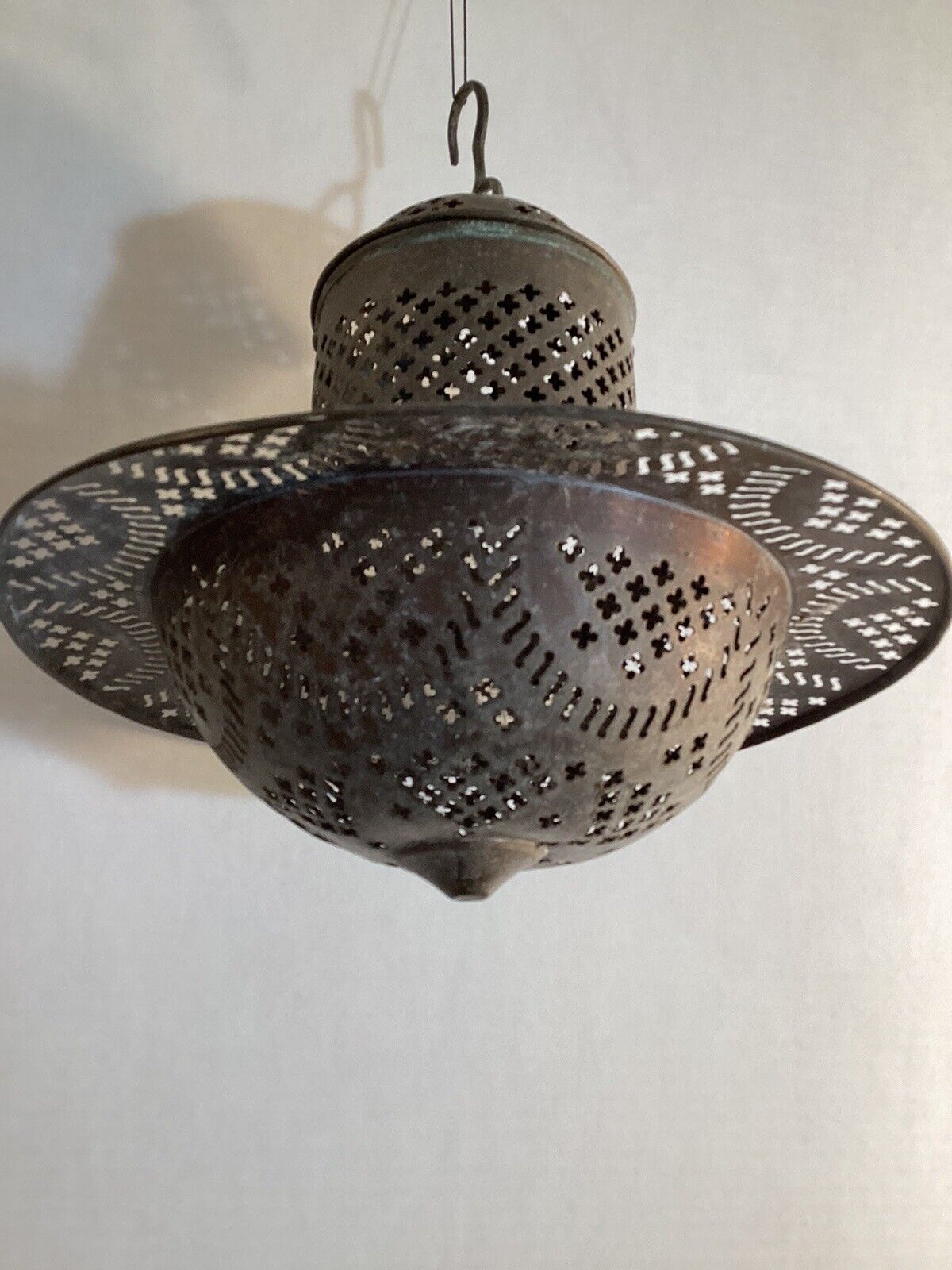 Moroccan Brass Pierced Lamp