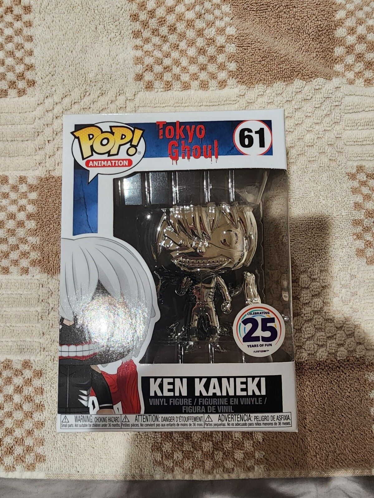 Funko Tokyo Ghoul Ken Kaneki #61 Silver Chrome EXCLUSIVE VAULTED With Protector