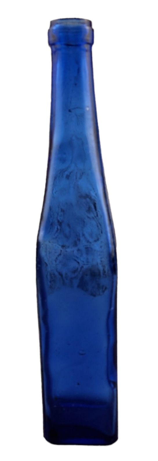 Vintage Cobalt Blue Glass Bottle w/ Embosser PEAR Maker Mark 11