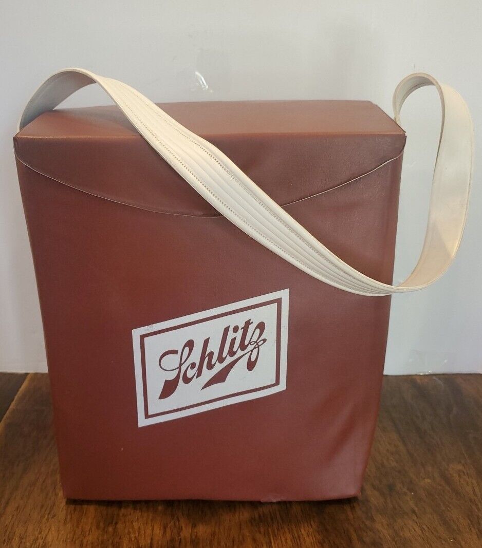 Vintage Schlitz  Beer That Made Milwaukee Famous Lunchbox Cooler Tackle Bait Box