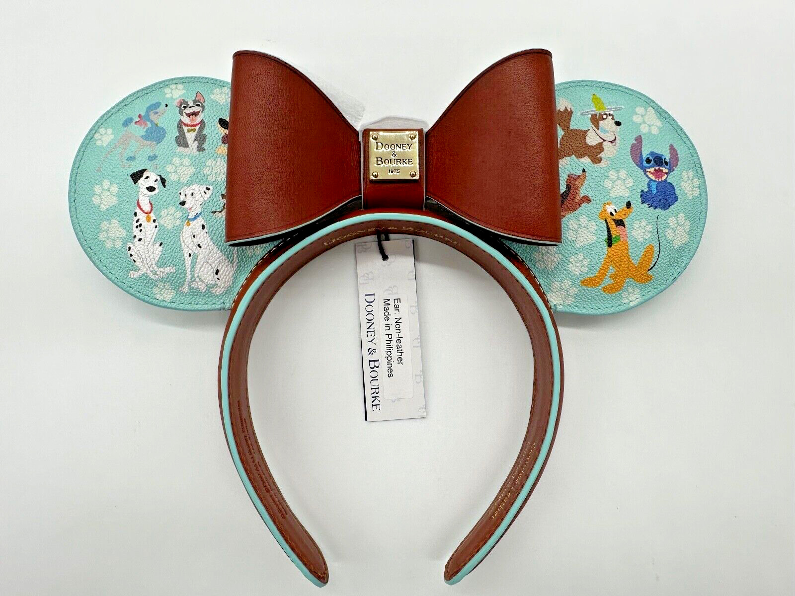 Disney Parks Dooney & and Bourke Dogs Minnie Mouse Ears Headband 2024 Pluto Bolt
