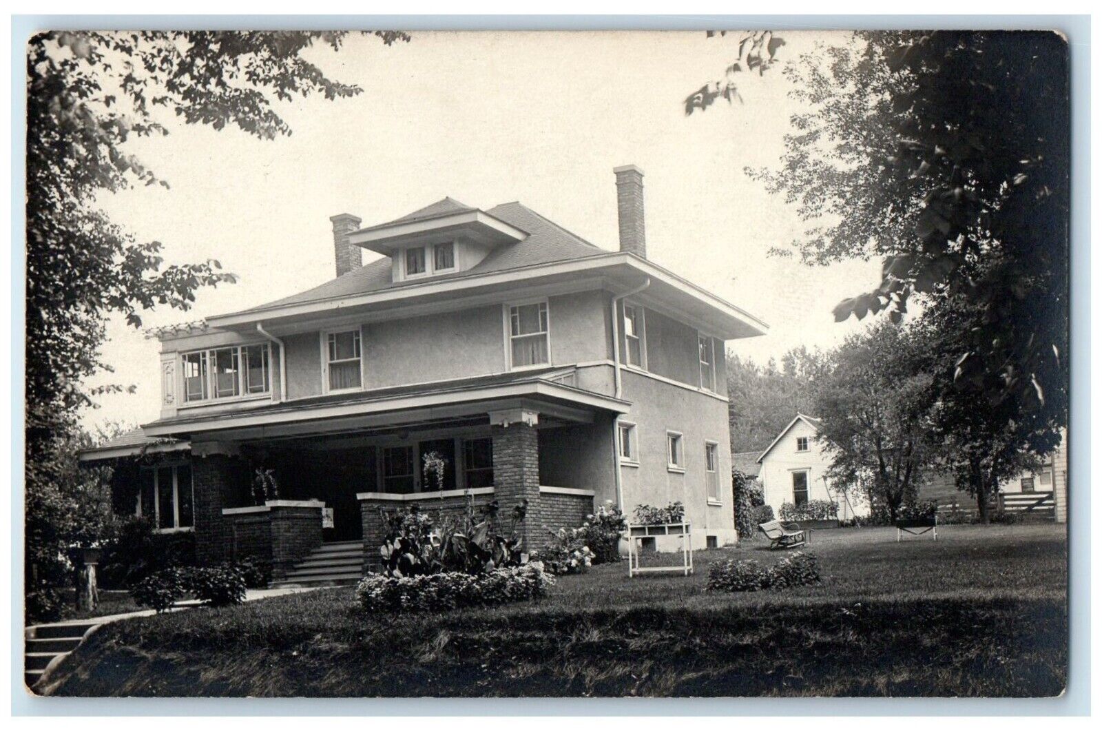 c1910's Residence Home House Gladbrook Iowa IA RPPC Photo Antique Postcard
