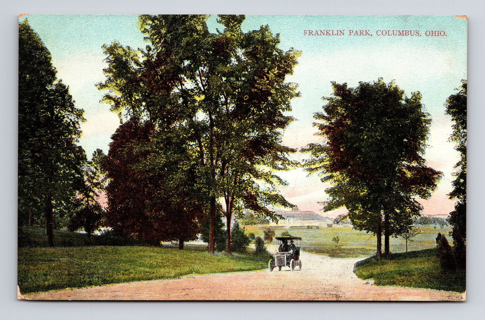 DB Postcard Columbus OH Ohio Franklin Park Car