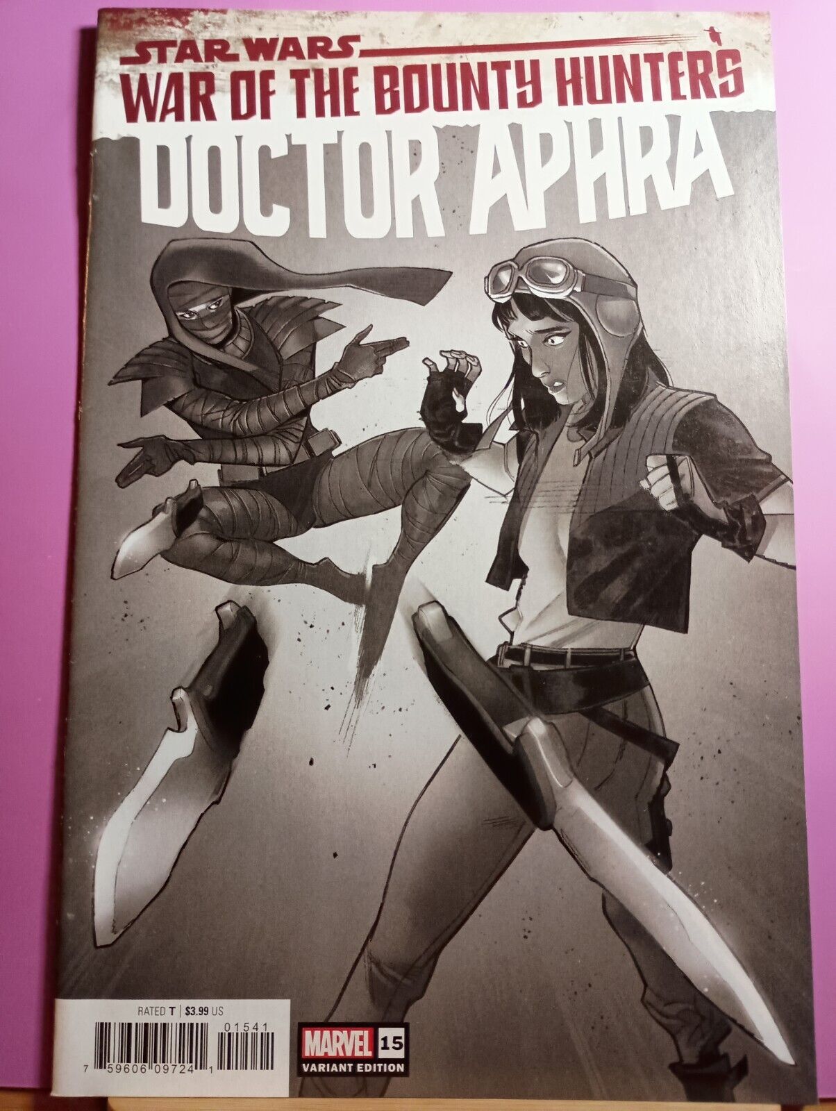 2021 Marvel Comics Star Wars Doctor Aphra 15 Sara Pichelli B/W Cover D Variant