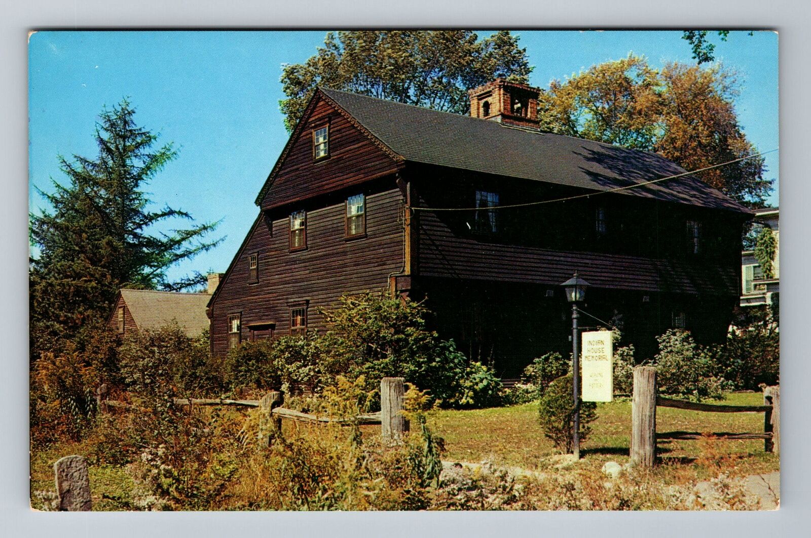 Deerfield MA-Massachusetts, Old Indian House, Vintage Postcard