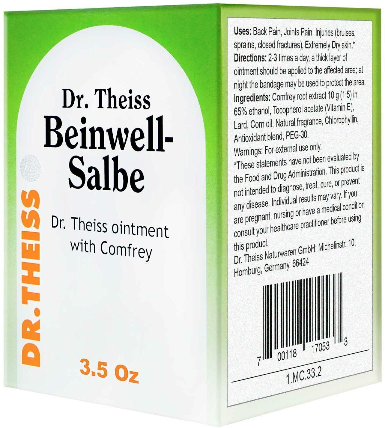Over-the-counter Ointment Comfrey Beinwell-Salbe with Larkspur by Dr Theiss 100g