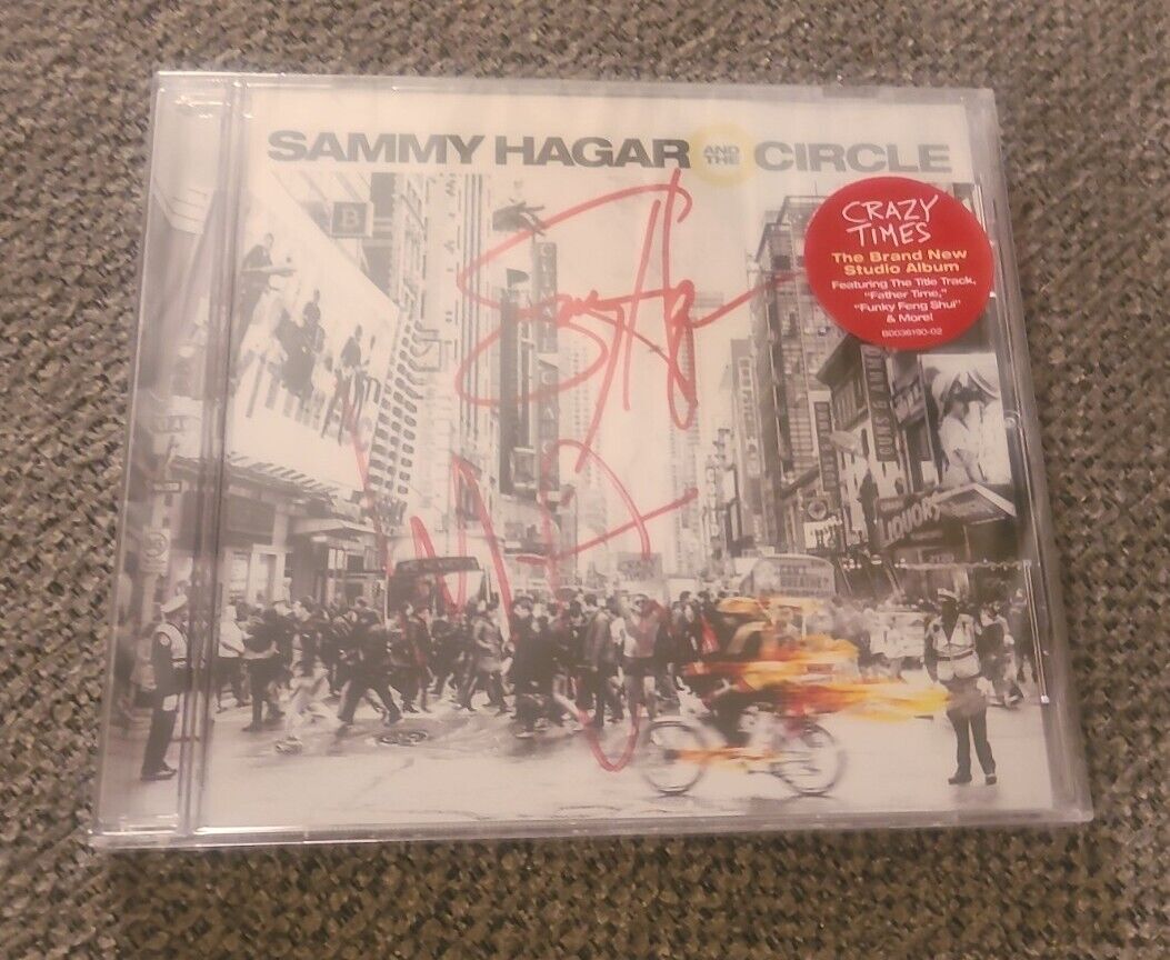 SAMMY HAGAR+MICHAEL ANTHONY SIGNED CD CRAZY TIMES SEALED VAN HALEN CIRCLE WOW 
