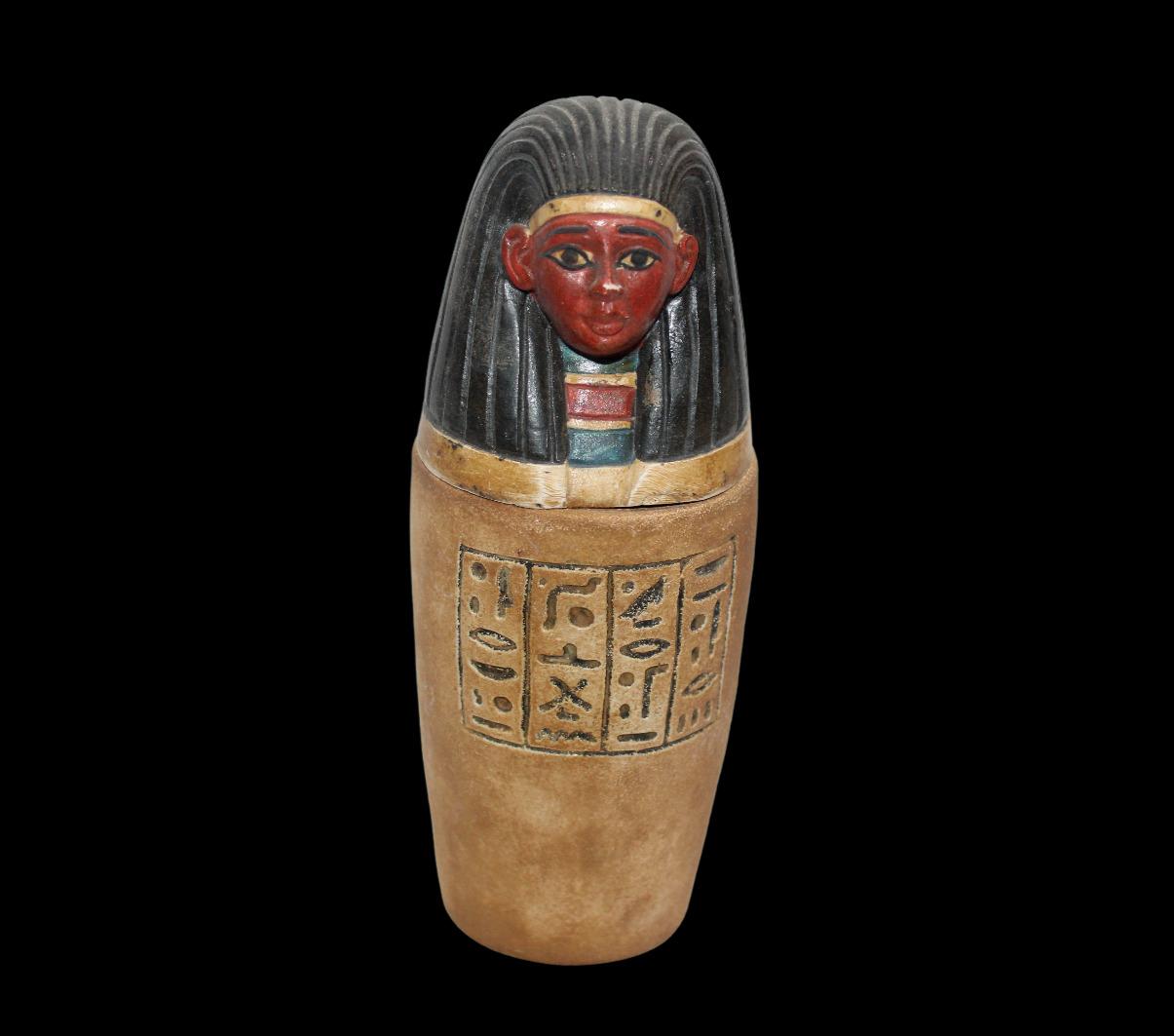 RARE ANCIENT EGYPTIAN ANTIQUE UNIQUE ISIS CANOPIC Jar Mummification Old Egypt