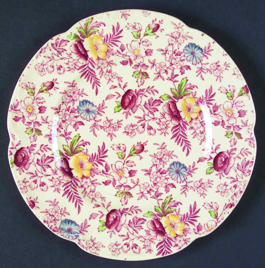 Johnson Brothers Old English Chintz Pink Multicolor Salad Plate 281848